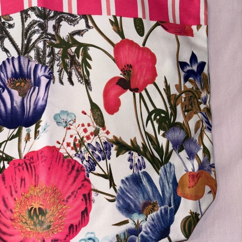 Estee Lauder Floral Tote with Pink and Blue - Picture 6 of 13